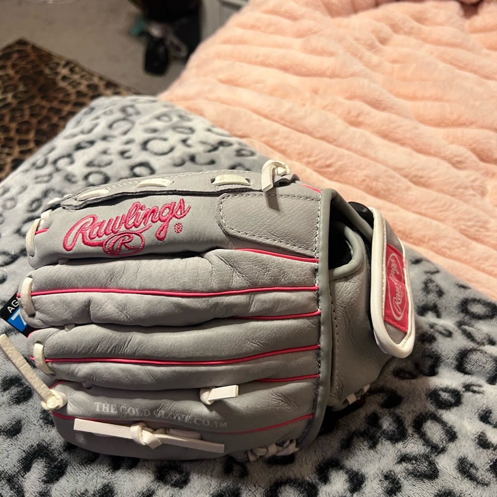 Rawlings Pink and Gray Softball Glove
